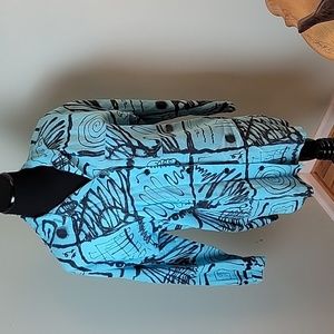 Vintage 80s abstract button down blouse